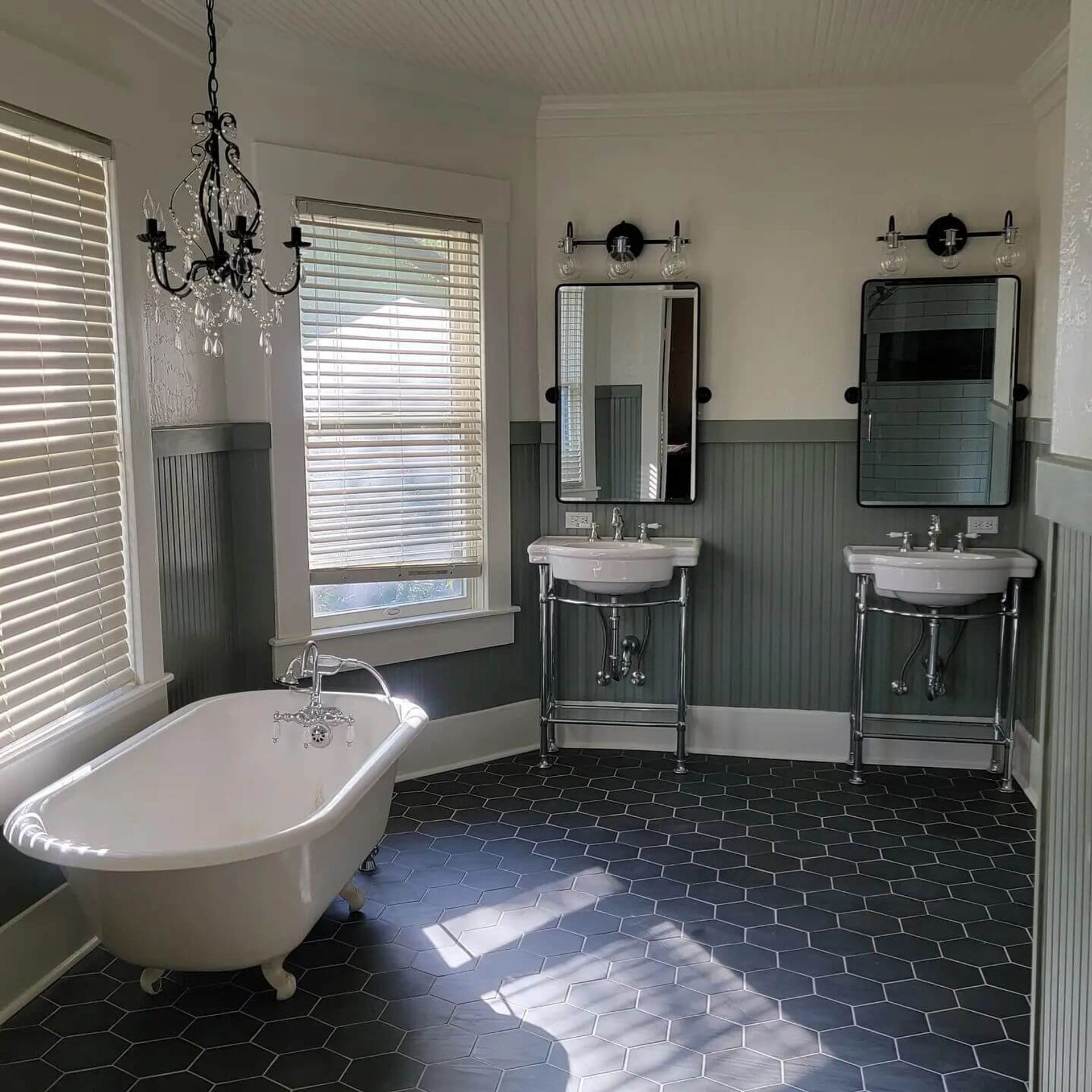 bathroom remodeling with custom tiles and bathtub